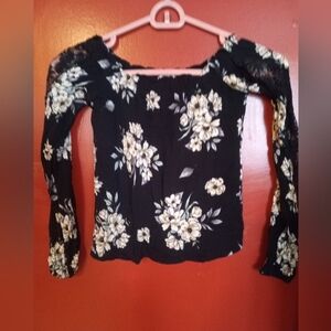 Chic Floral Long Sleeve Women's Blouse
